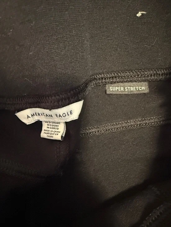 American Eagle Black Super Stretch Crop Flare Trousers - Picture 2 of 4